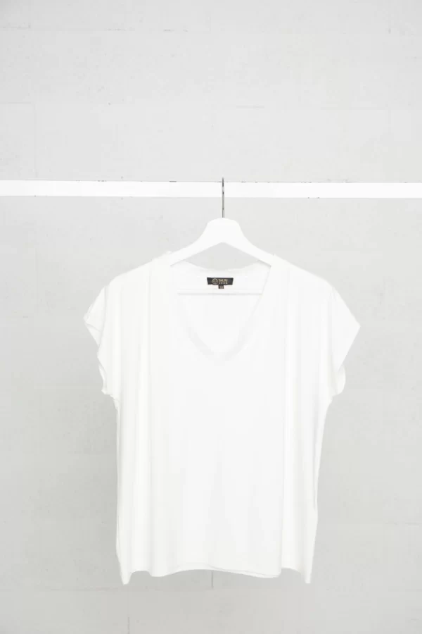 Balti marškinėliai be rankovių - Tauri Look