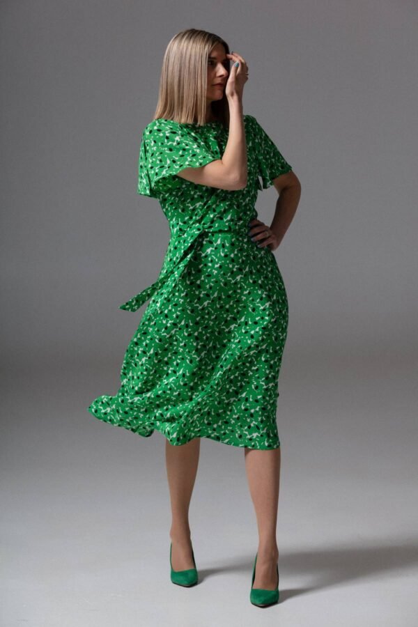 Žalia suknelė trumponis rankovėmis - Tauri look